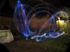 SX11042 Jenni demonstrating diy glowin in the dark poi in the back garden